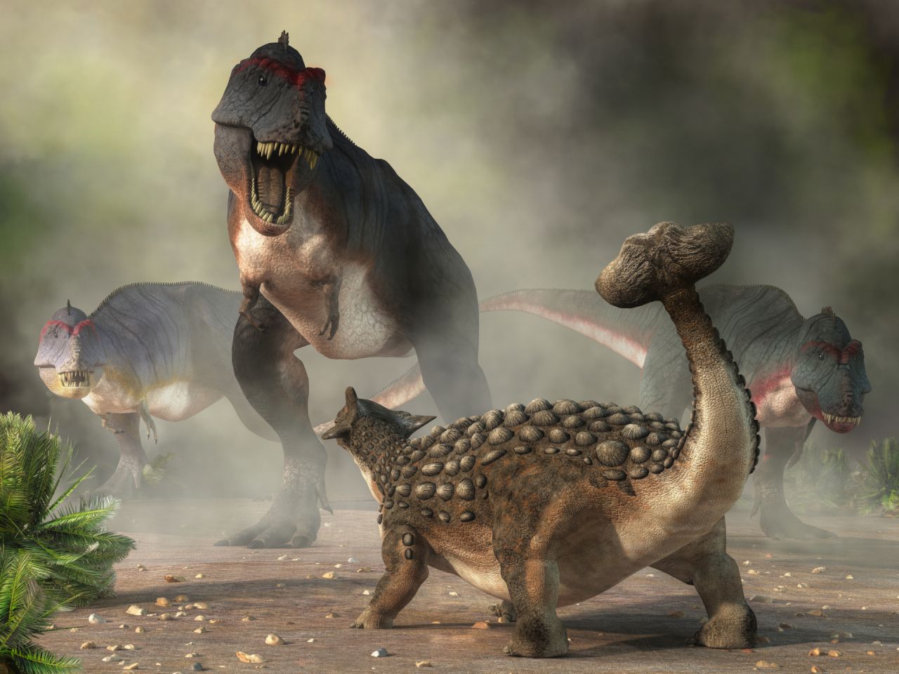 ankylosaurus vs Tyrannosaurus rex